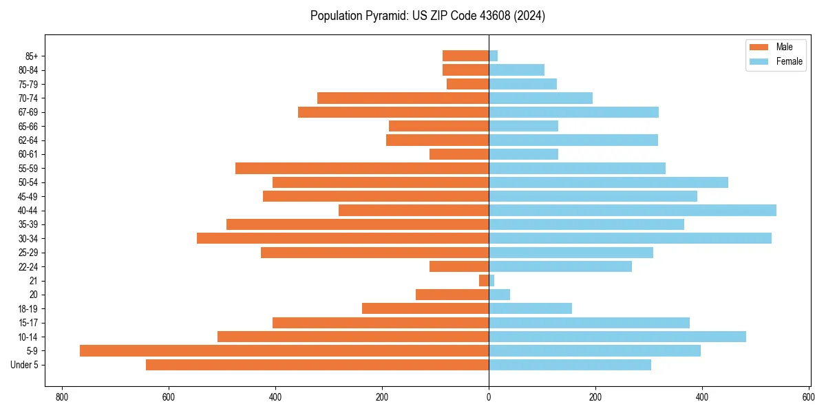 Population pyramid for 