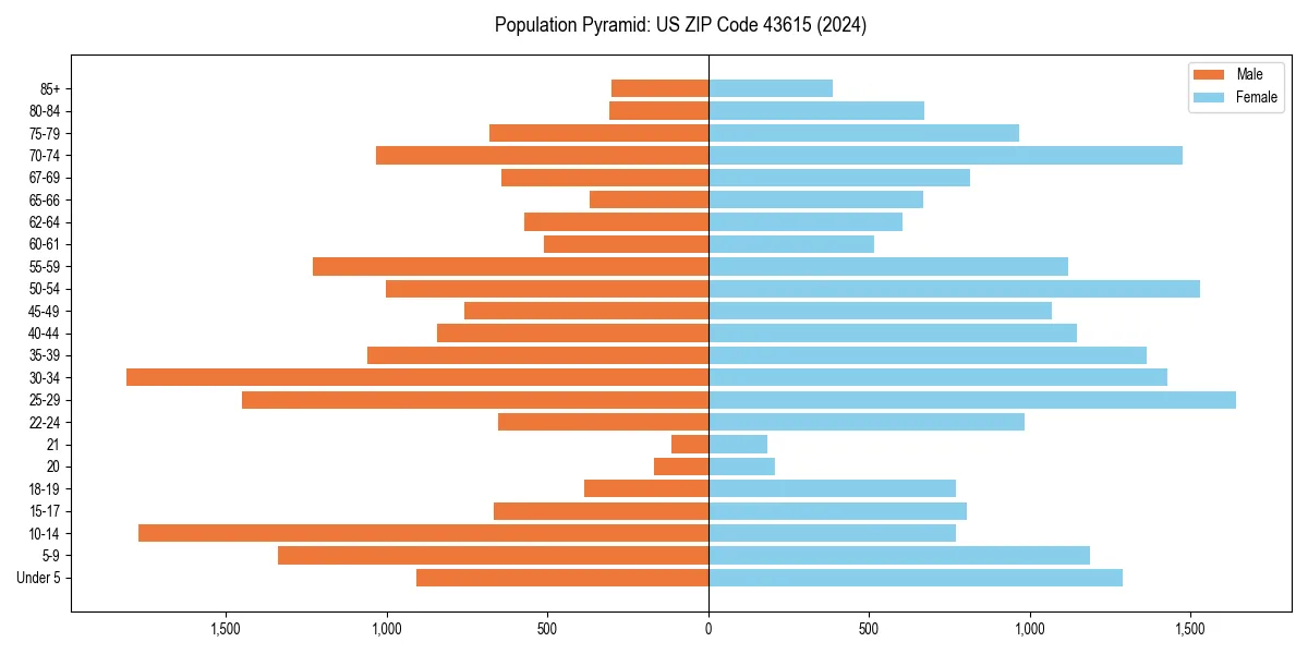 Population pyramid for 