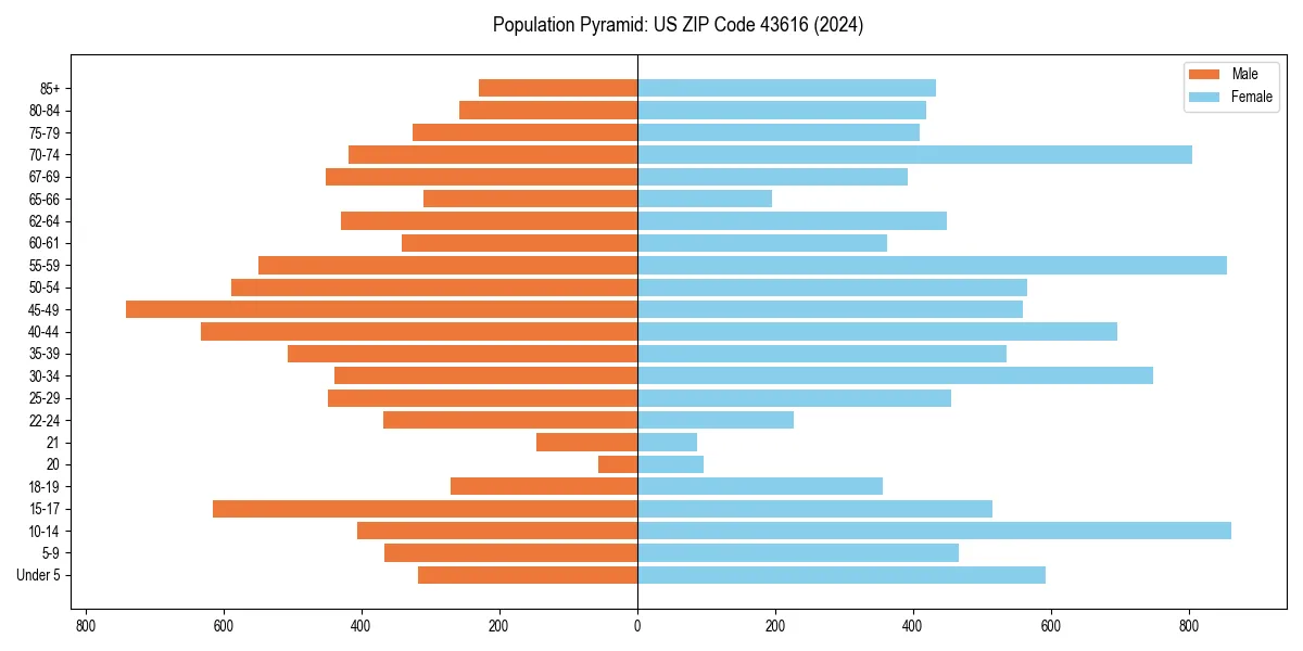 Population pyramid for 