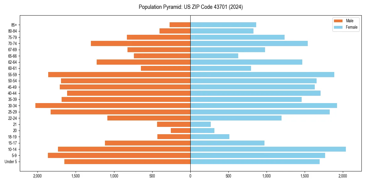 Population pyramid for 