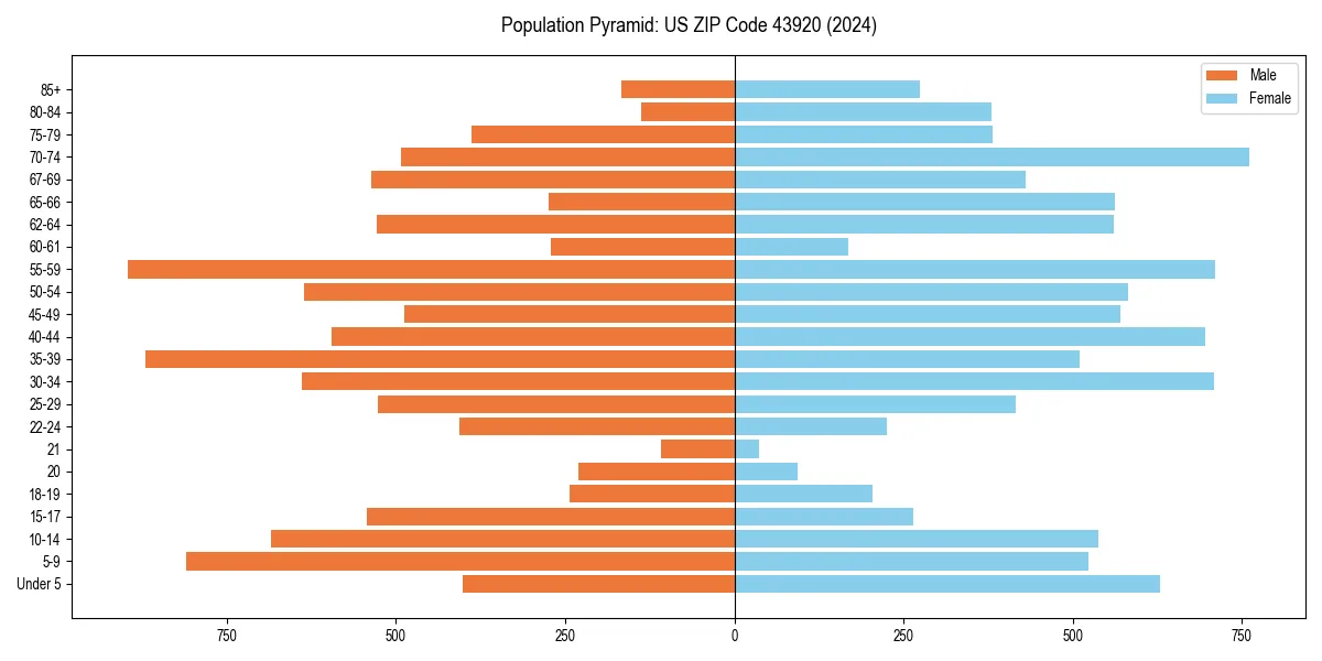 Population pyramid for 