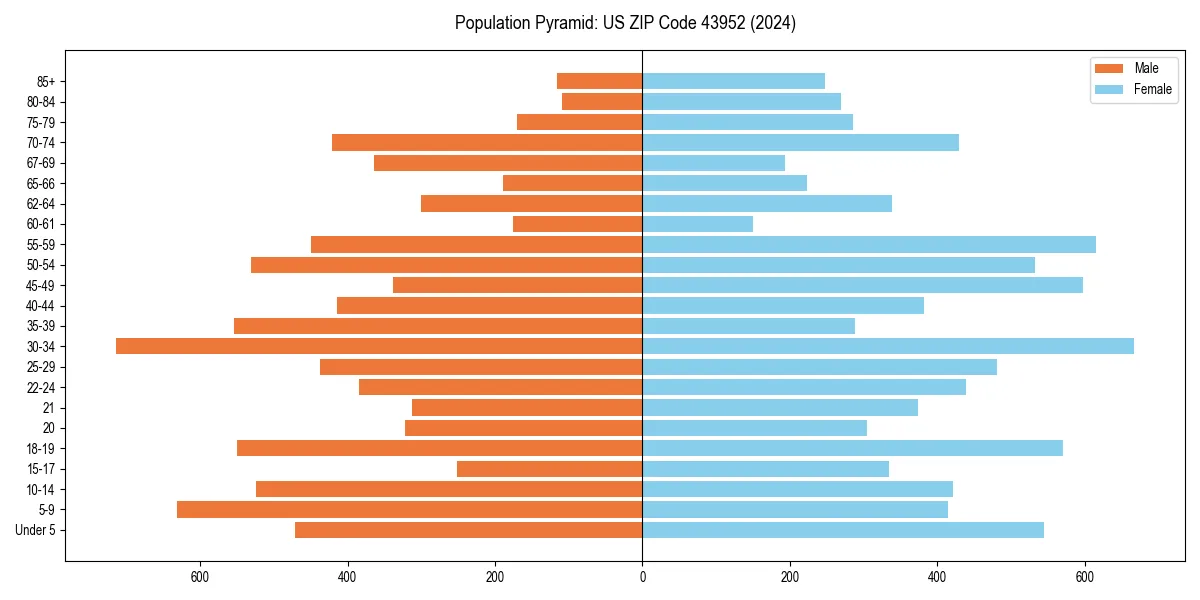 Population pyramid for 