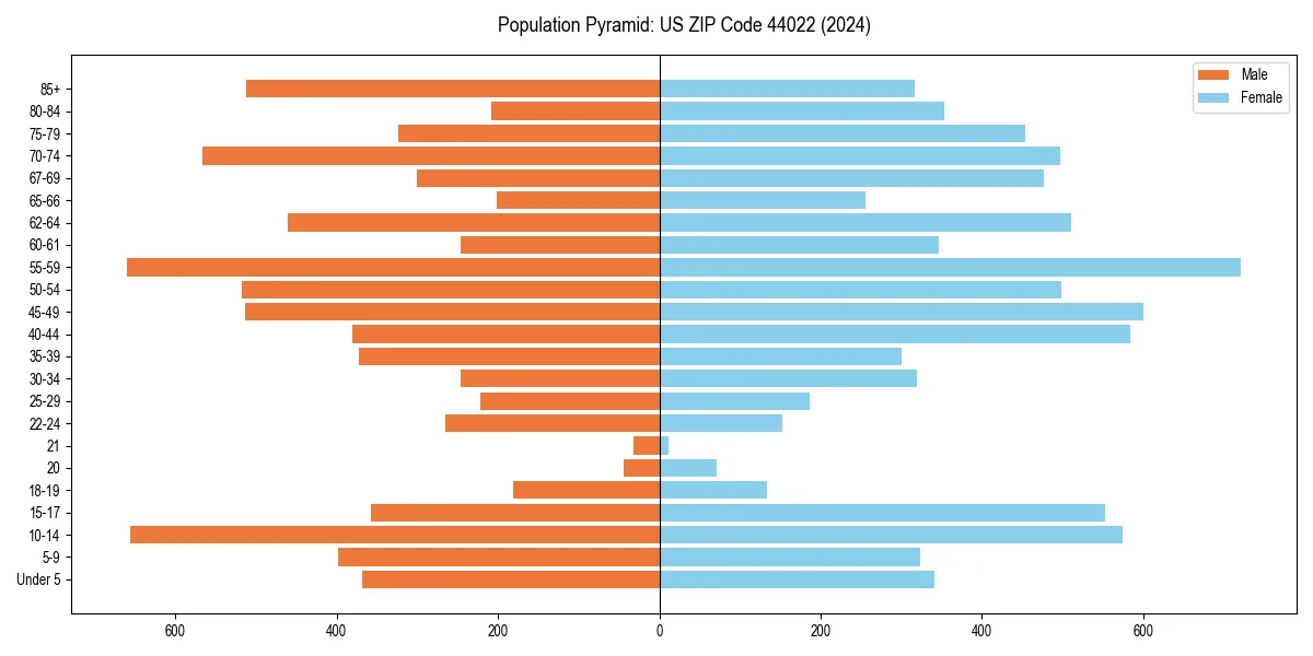 Population pyramid for 