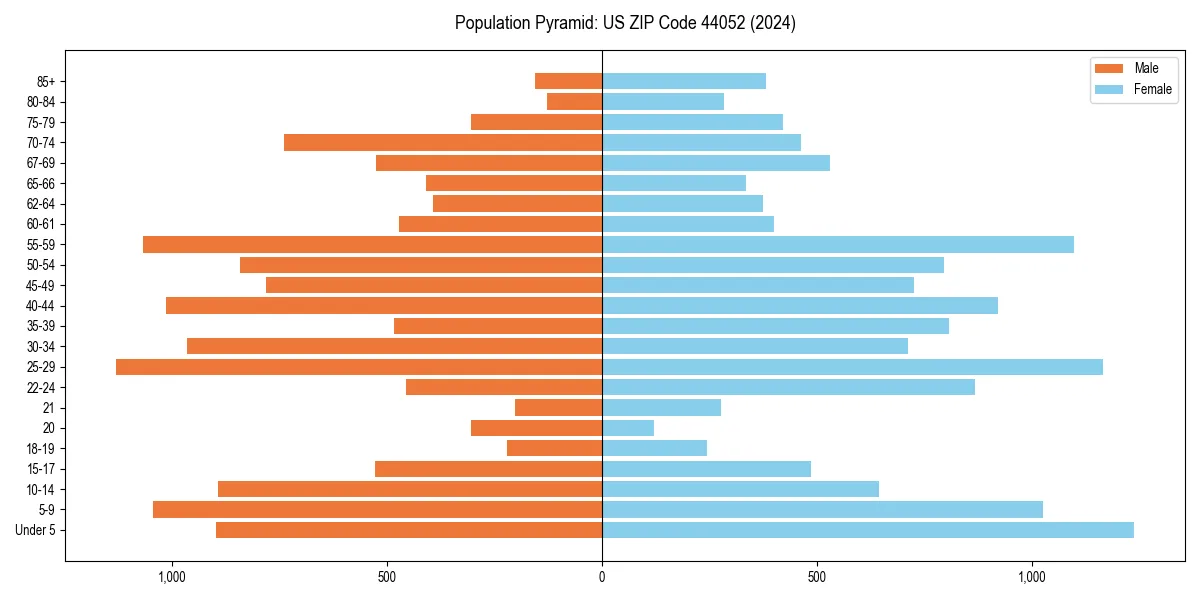 Population pyramid for 
