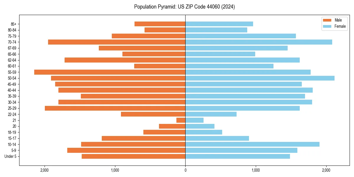 Population pyramid for 
