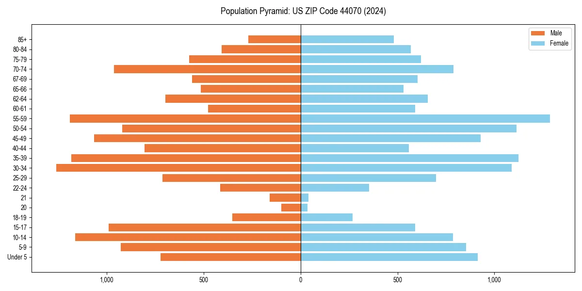 Population pyramid for 
