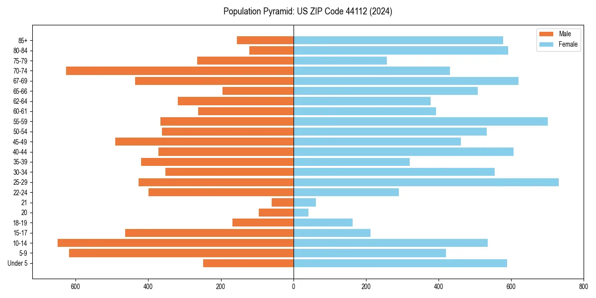 Population pyramid for 