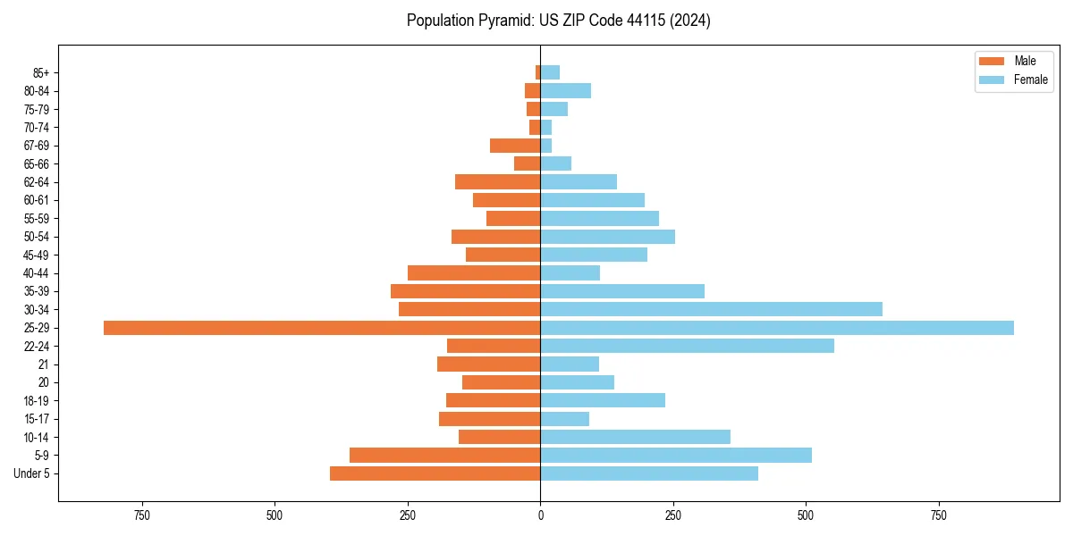 Population pyramid for 