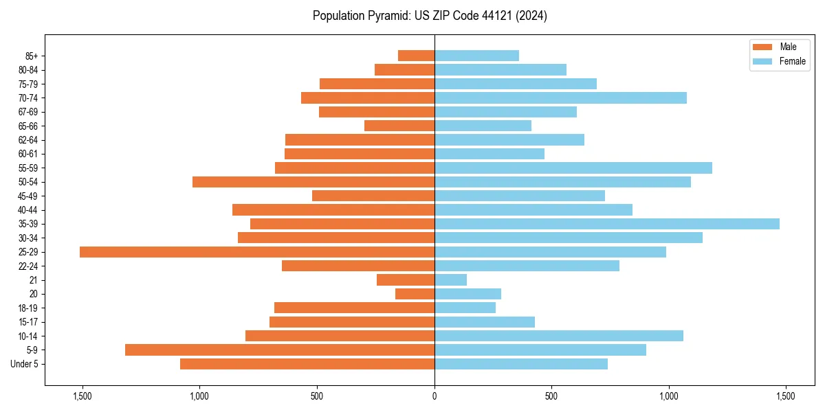 Population pyramid for 