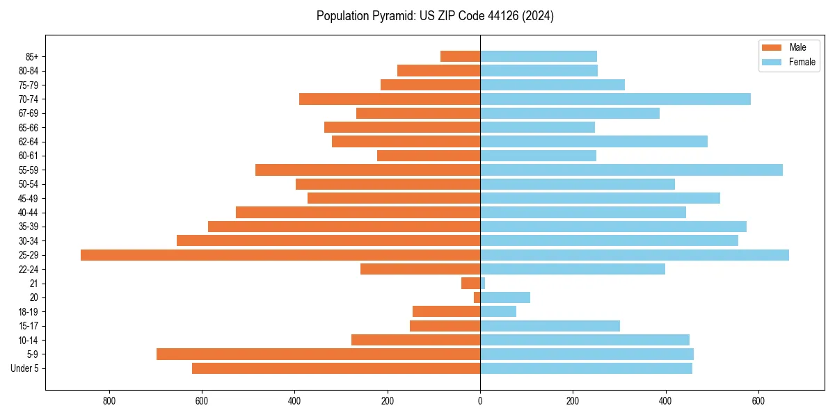 Population pyramid for 
