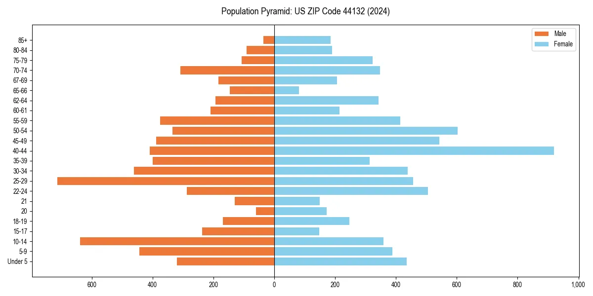Population pyramid for 