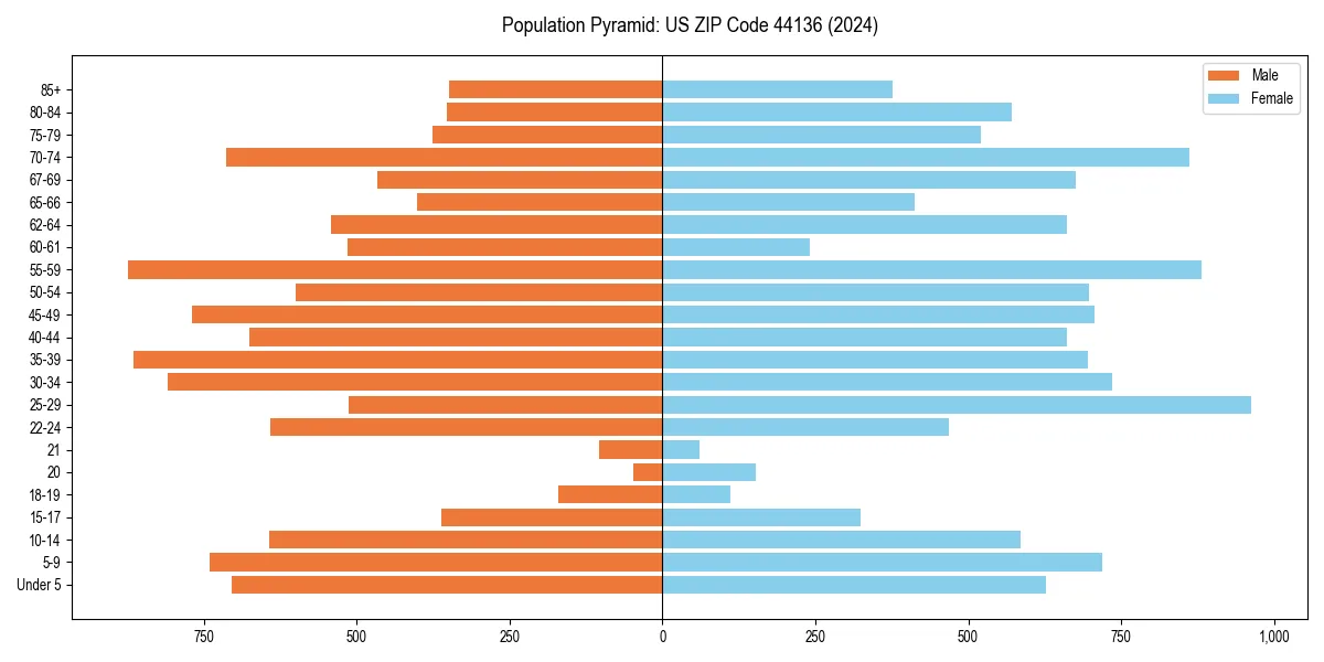 Population pyramid for 