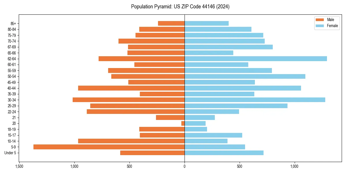 Population pyramid for 