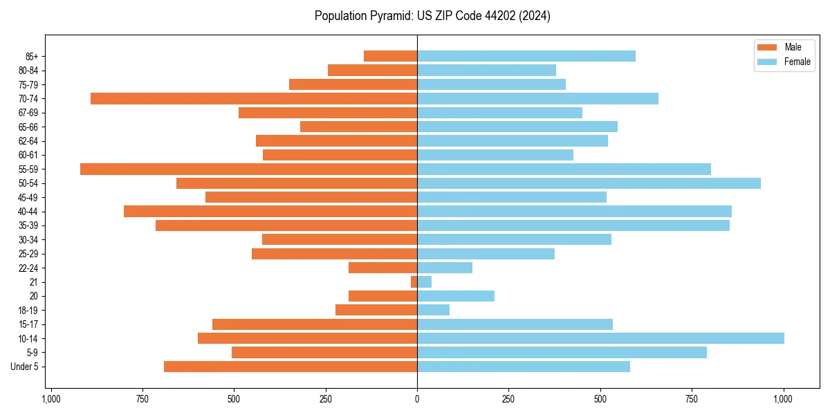 Population pyramid for 