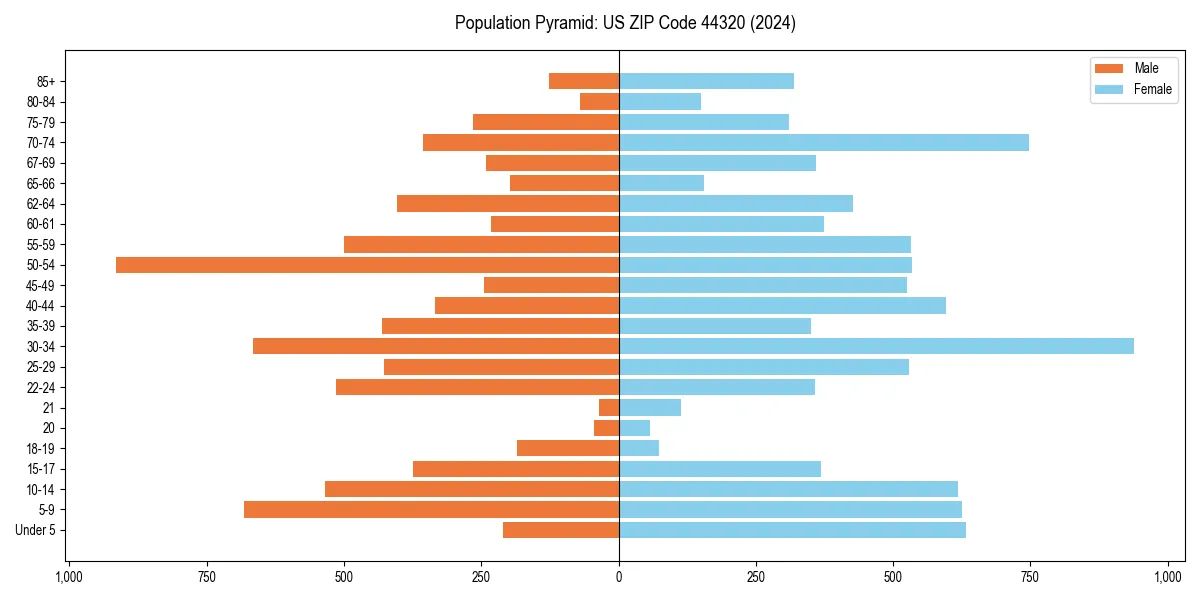 Population pyramid for 