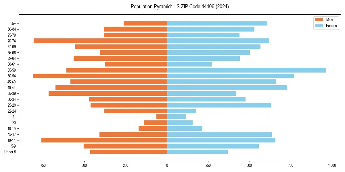 Population pyramid for 