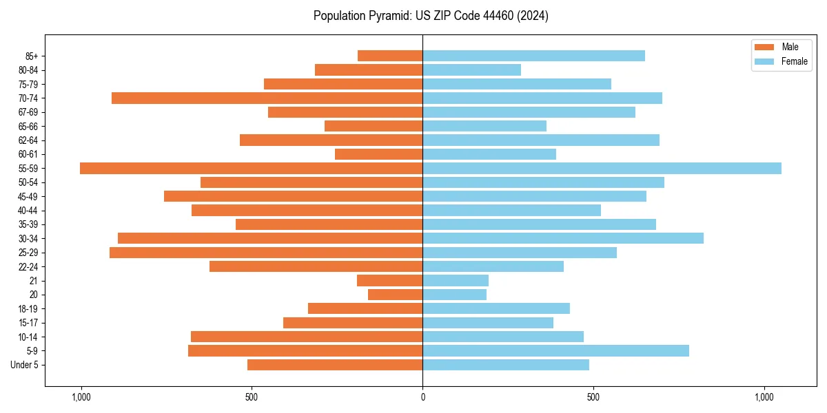 Population pyramid for 