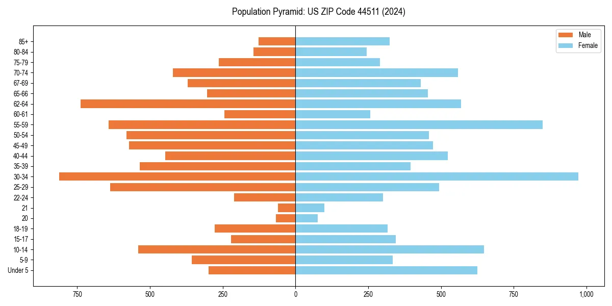 Population pyramid for 