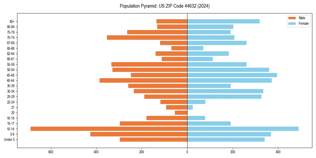 Population pyramid for