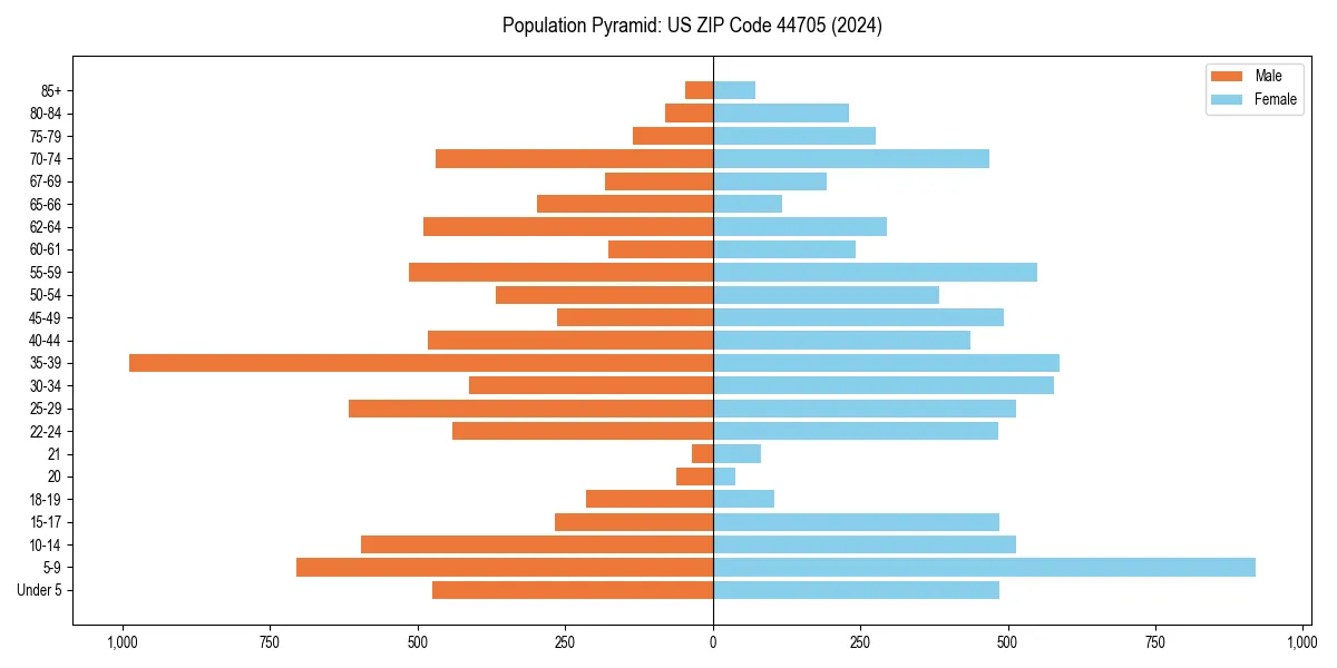 Population pyramid for 