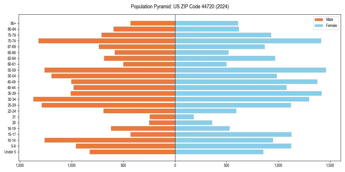 Population pyramid for