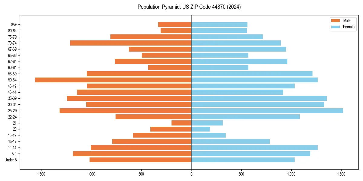 Population pyramid for 