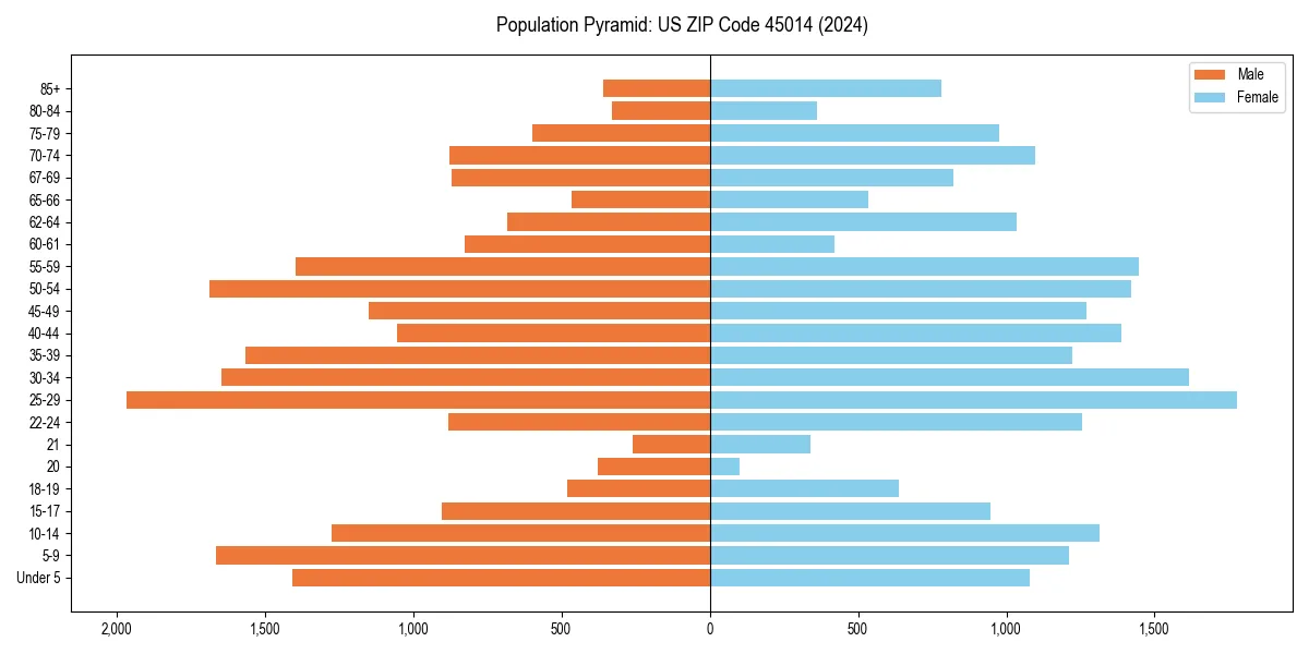 Population pyramid for 