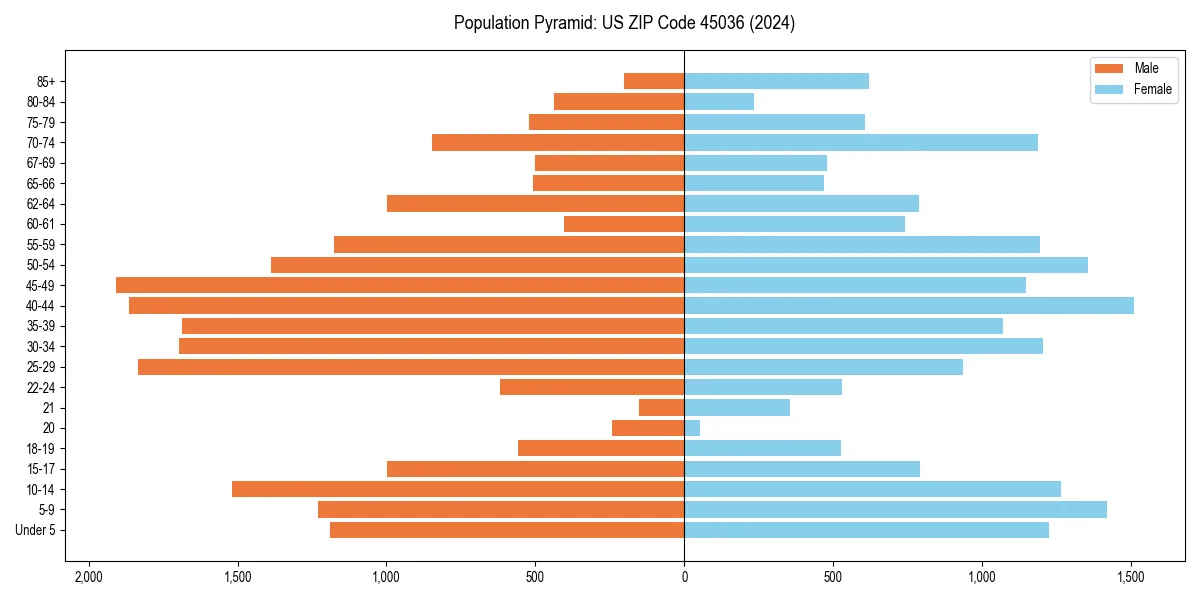 Population pyramid for 