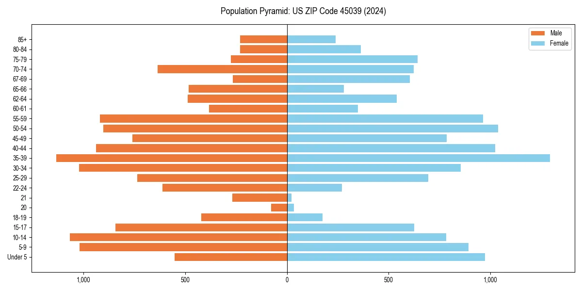 Population pyramid for 