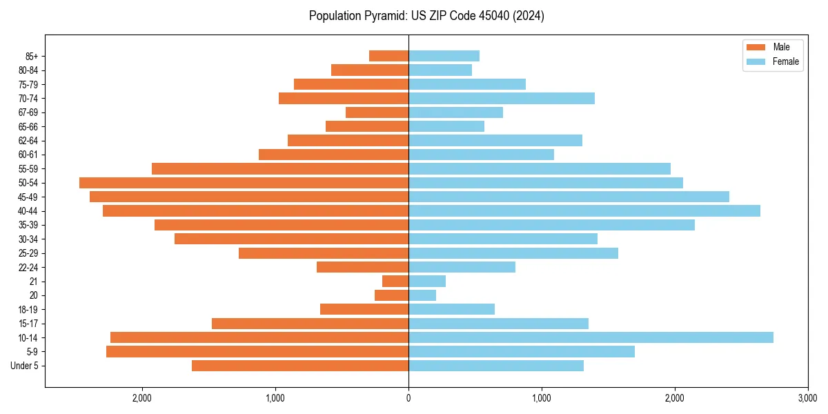 Population pyramid for 