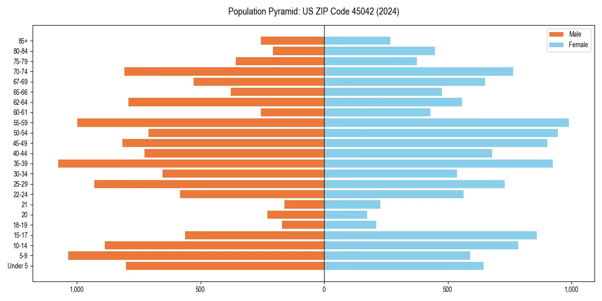 Population pyramid for 