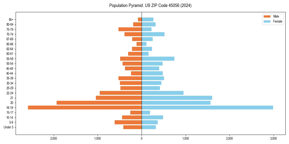 Population pyramid for 