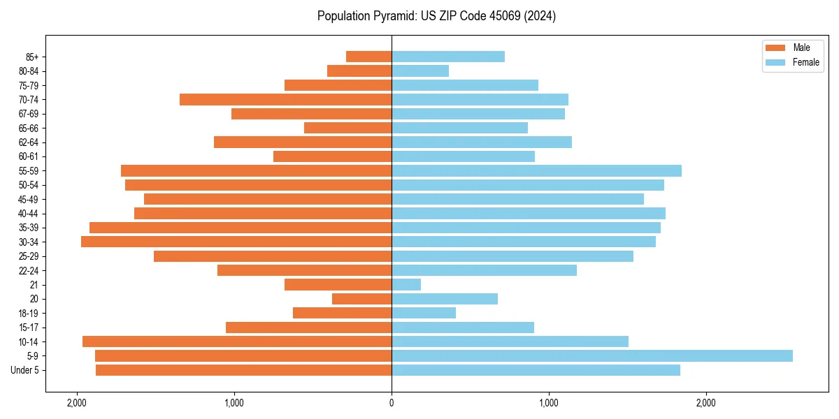 Population pyramid for