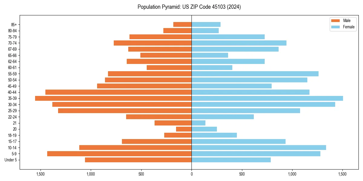 Population pyramid for 