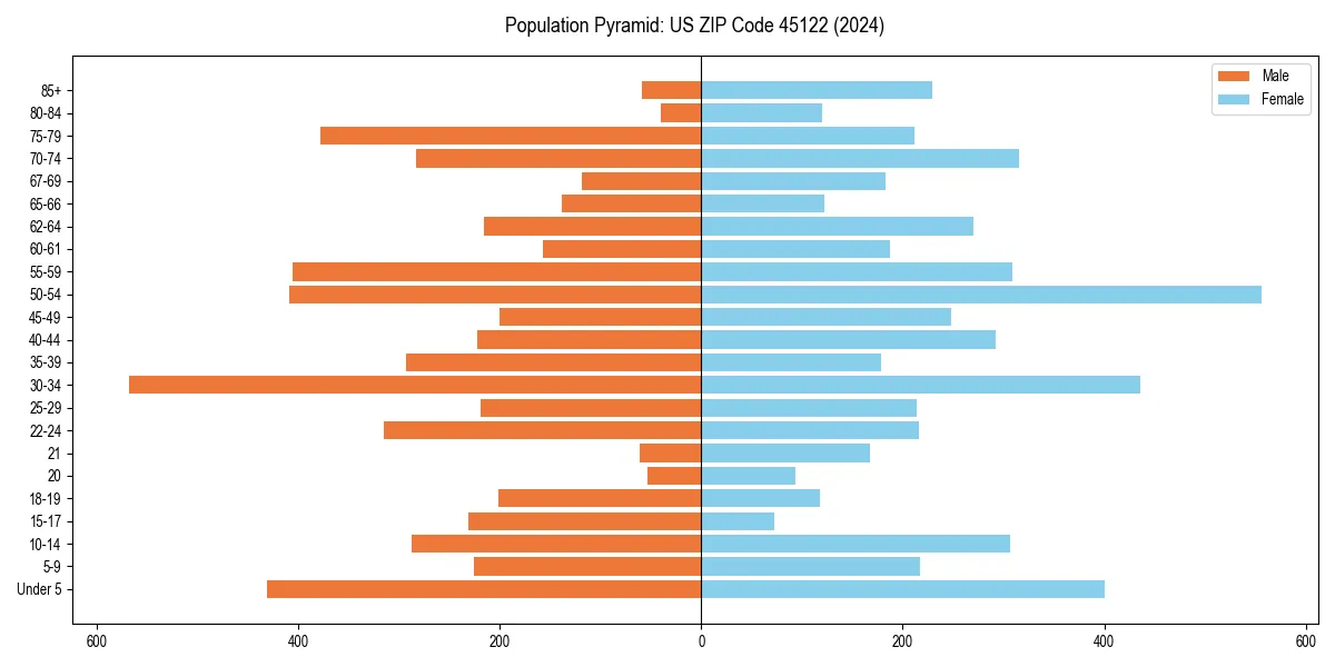 Population pyramid for 