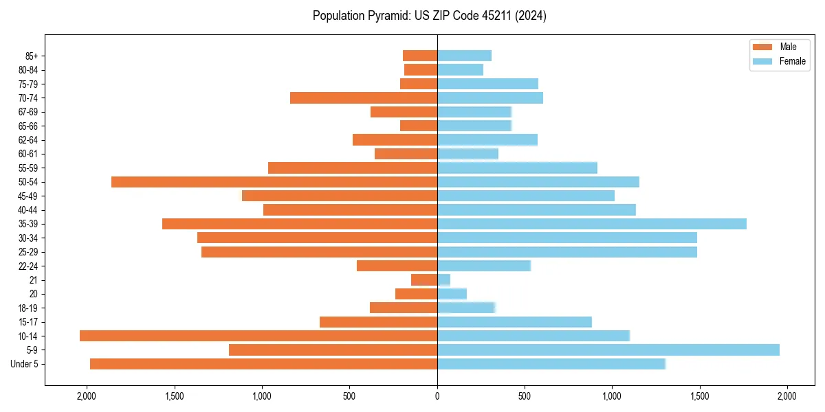 Population pyramid for 