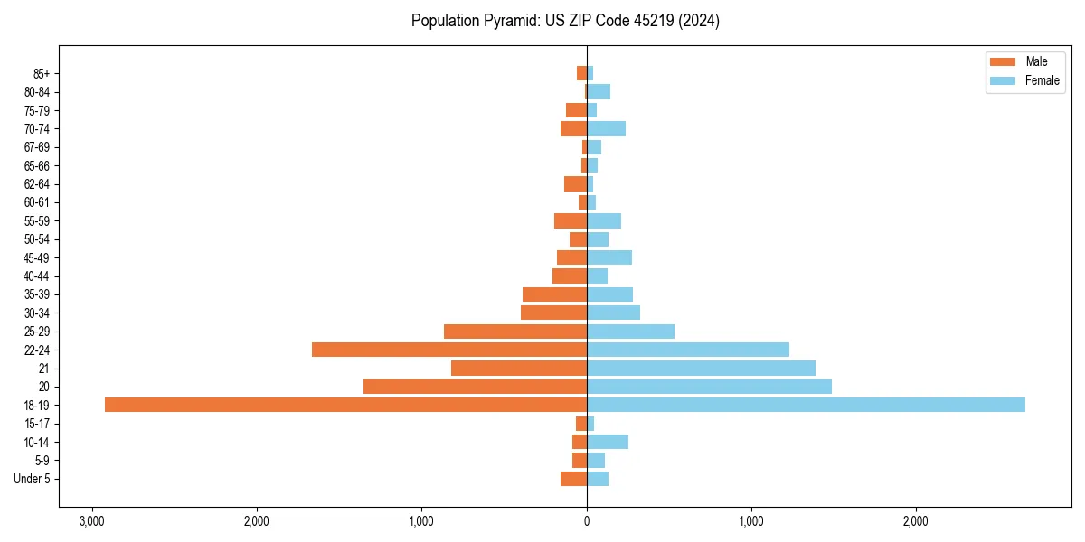 Population pyramid for 