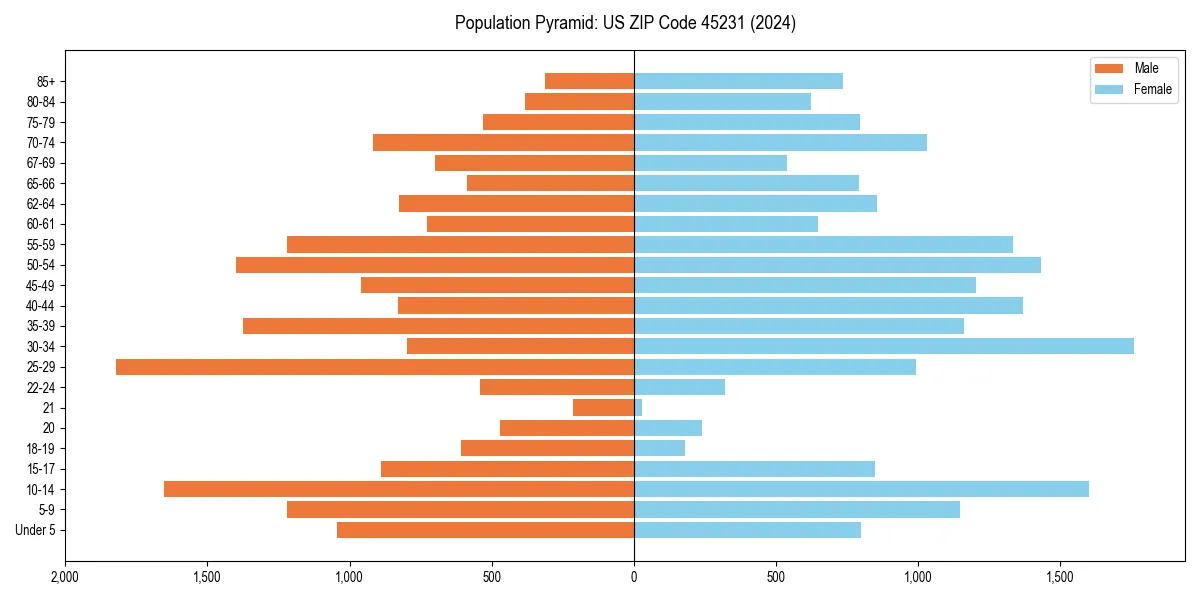 Population pyramid for 