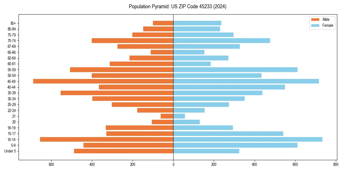 Population pyramid for 