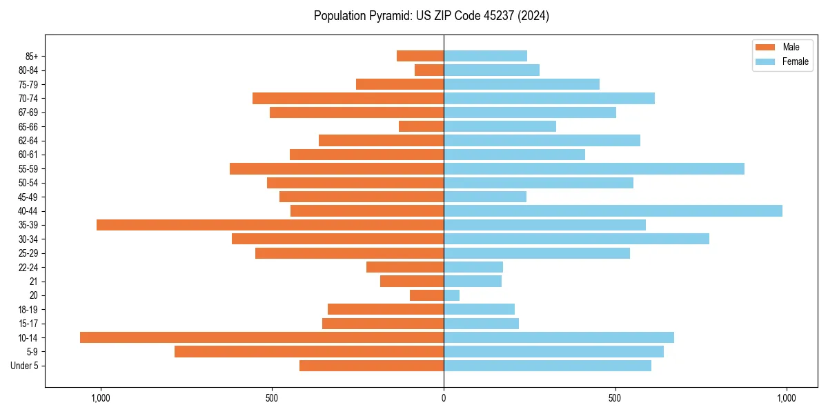 Population pyramid for 