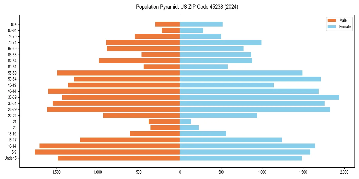Population pyramid for 