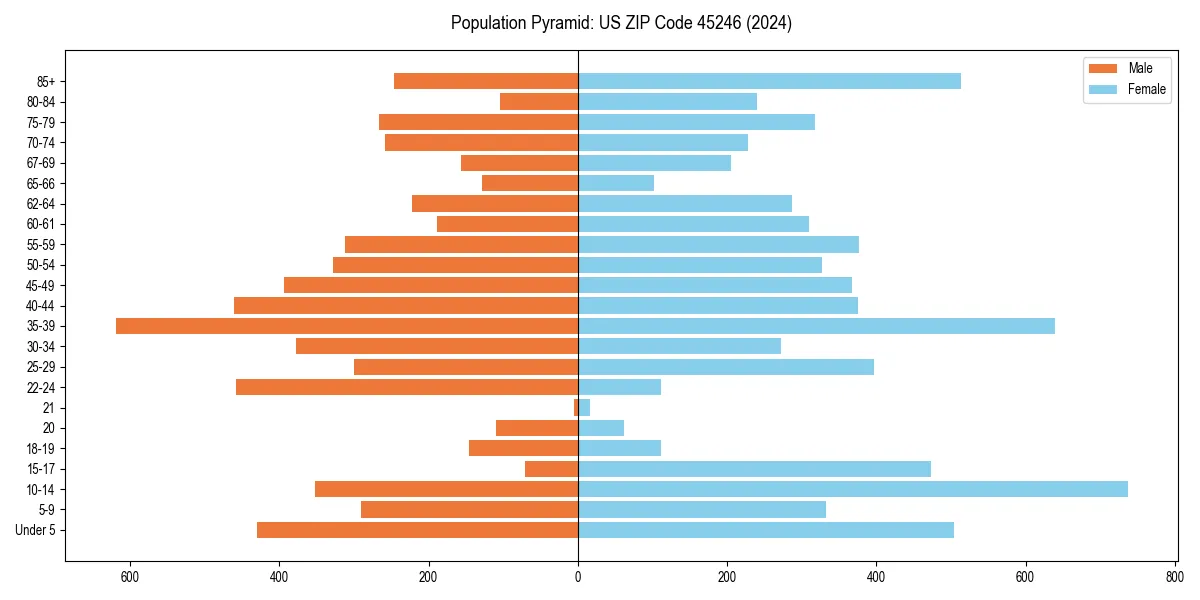 Population pyramid for 