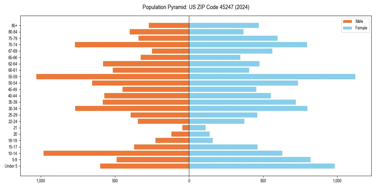 Population pyramid for 