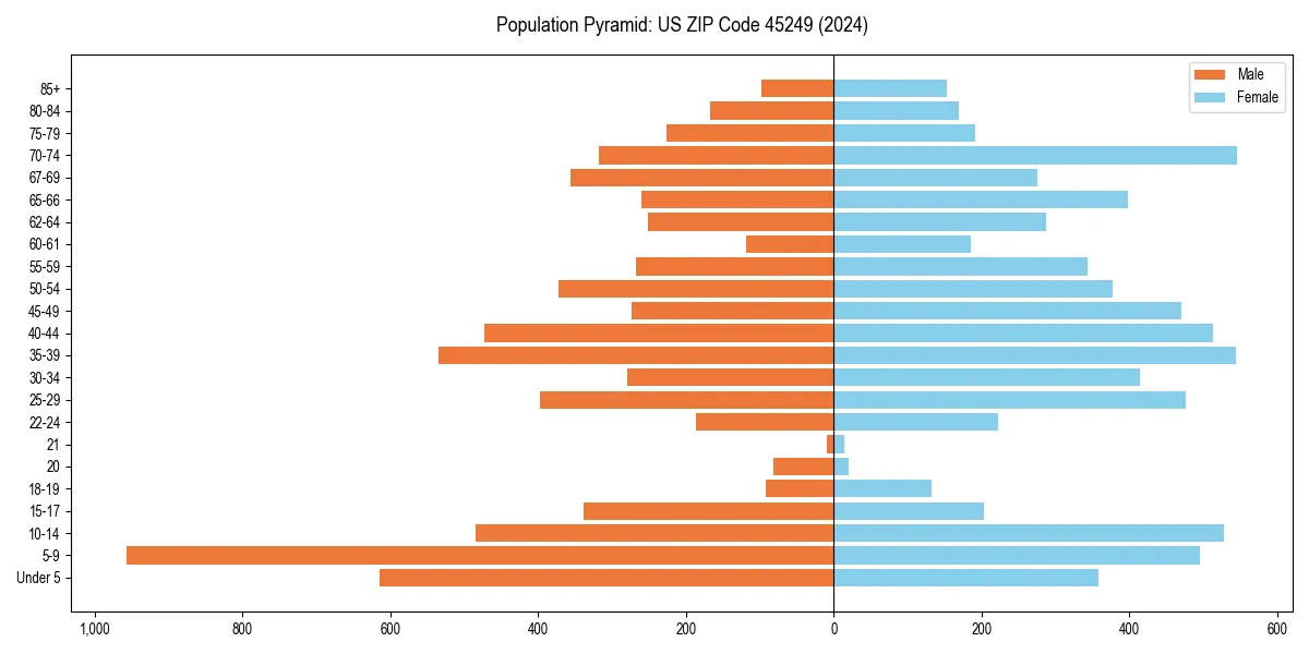 Population pyramid for 