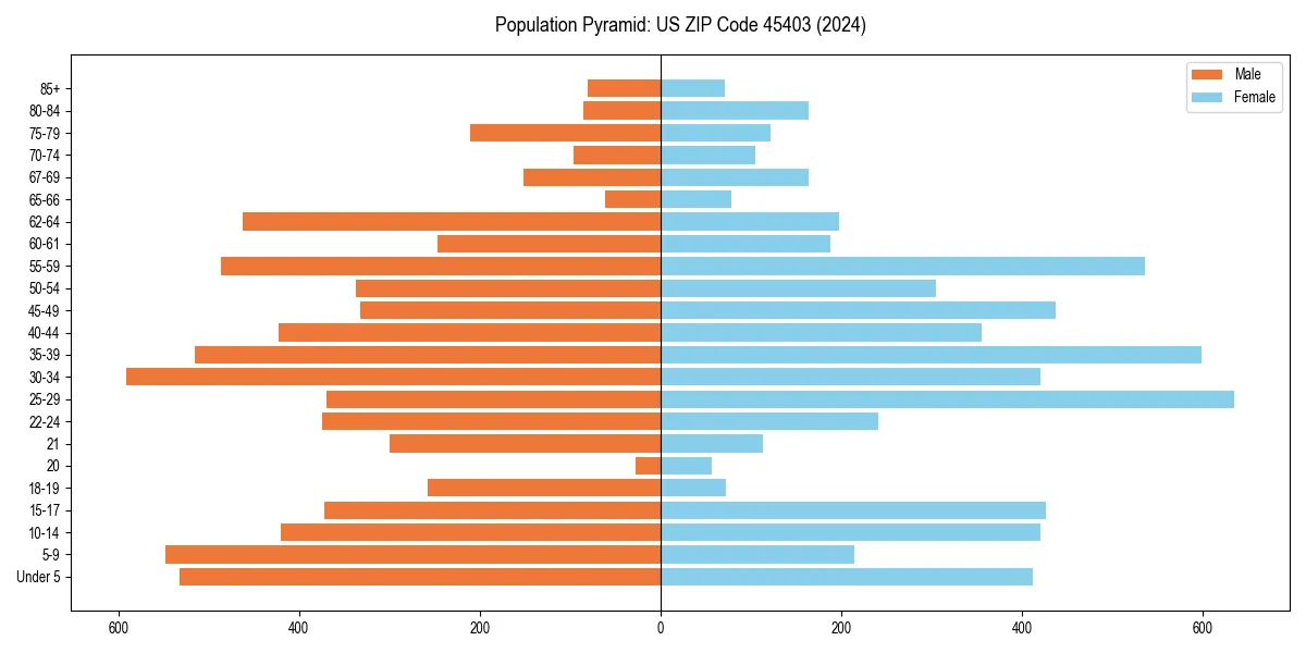 Population pyramid for 