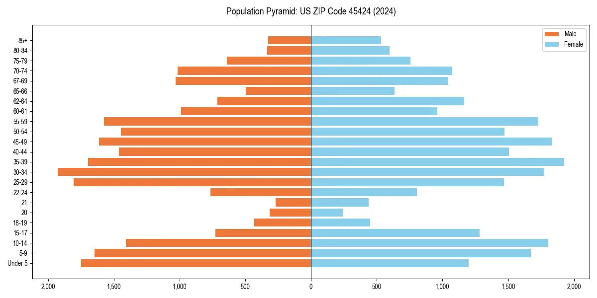 Population pyramid for 
