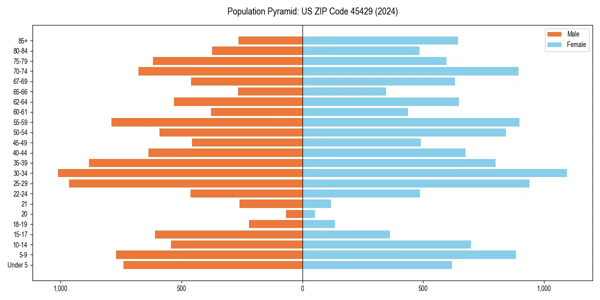 Population pyramid for 