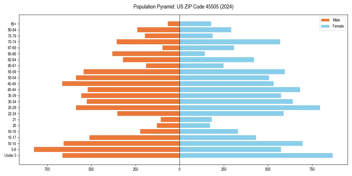 Population pyramid for 