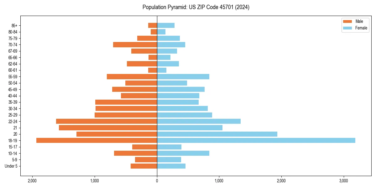 Population pyramid for 