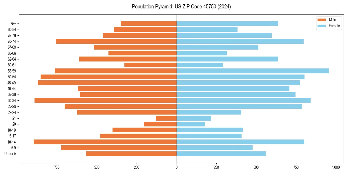 Population pyramid for 